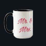 Mr. & Mrs. Couple Mug – Romantic Gift<br><div class="desc">Start your morning with love using this stylish "Mr. & Mrs." mug. Perfect for newlyweds,  married couples,  or long-time lovebirds. A romantic and personal touch to your kitchen or a thoughtful wedding gift idea</div>