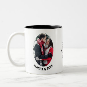 Mr & Mrs Couple Typography Two-Tone Coffee Mug