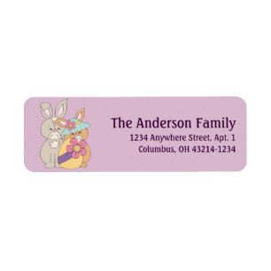 Mr. & Mrs. Easter Bunny Return Address Labels