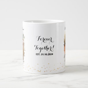 Mr & Mrs Elegant Engagement Large Coffee Mug