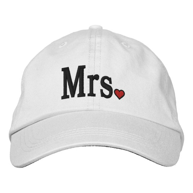 Mr & Mrs Embroidery Embroidered Cap (Front)