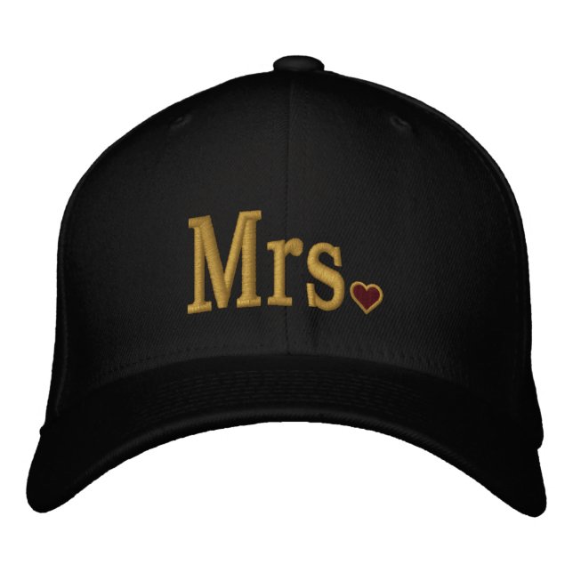 Mr & Mrs Embroidery Embroidered Cap (Front)