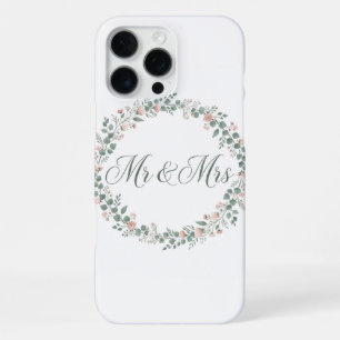 Mr & Mrs Eucalyptus Wreath iPhone Case