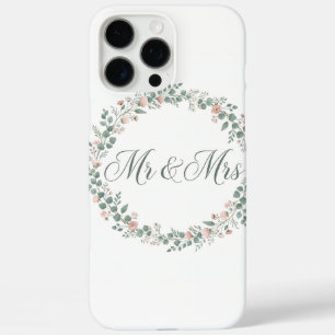 Mr & Mrs Eucalyptus Wreath iPhone Case