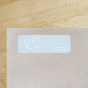 Mr. & Mrs. Everyday Modern Grey Return Address Return Address Label