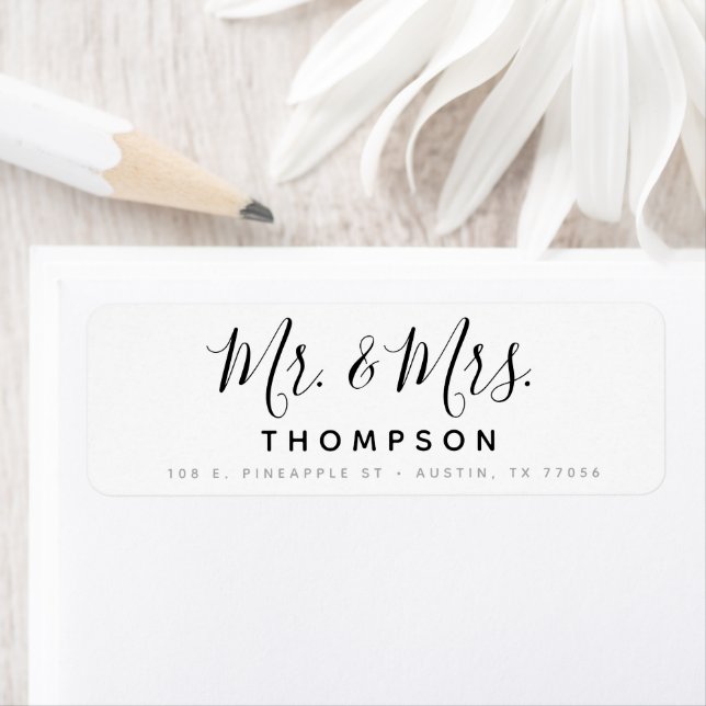 Mr. & Mrs. Everyday Style Return Address Label (Insitu)