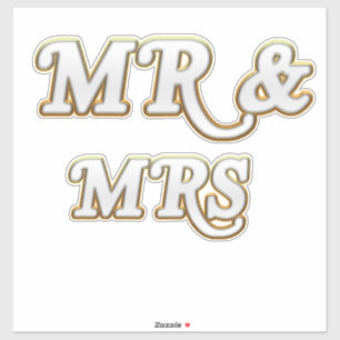 Mr. Mrs. Extra-Large 14" x 14" Custom-Cut Vinyl
