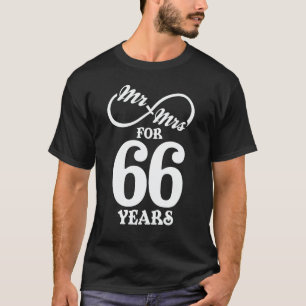 Mr. & Mrs. For 66 Years 1st Wedding Anniversary T-Shirt