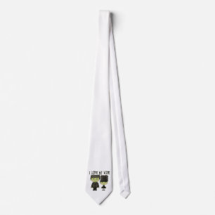 Mr. & Mrs. Franken Couple I love My Wife Tie