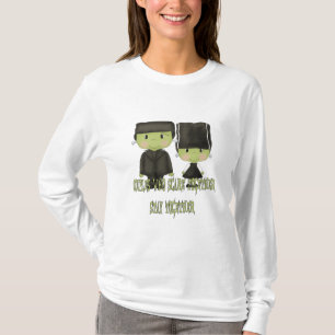 Mr. & Mrs. Franken Monster Funny Halloween Design T-Shirt