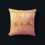 Mr. & Mrs Glitter Wedding Keepsake Elegant Throw P Cushion<br><div class="desc">Pretty mixed colours Mr. and Mrs.,  "I Love You" wedding keepsake pillow.  This is a beautiful colour and so unique.  What an elegant gift for the bride and groom.</div>