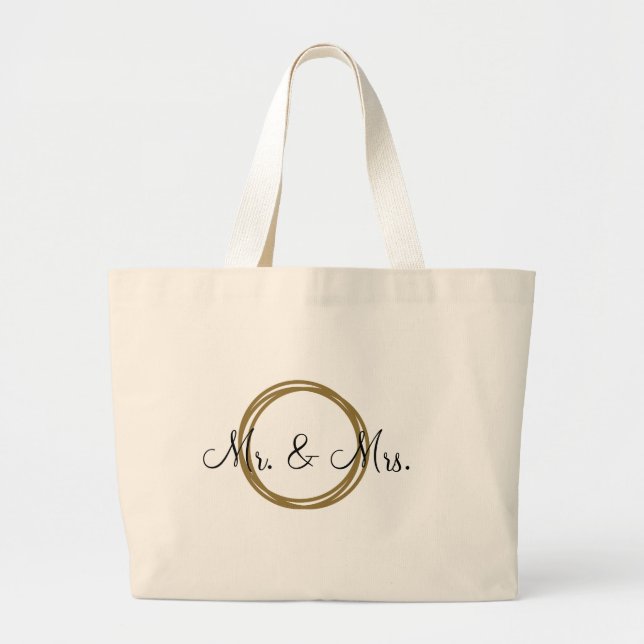 MR. & MRS. GOLD BAND tote (Front)