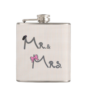 Mr. & Mrs Groom/Bride Hip Flask