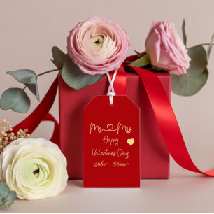 Mr & Mrs Happy Valentine's Day Gift Tag