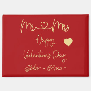 Mr & Mrs Happy Valentine's Day Magnet