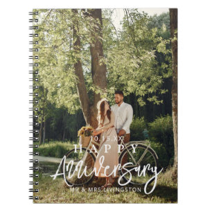 Mr & Mrs Happy Wedding Anniversary Custom Notebook