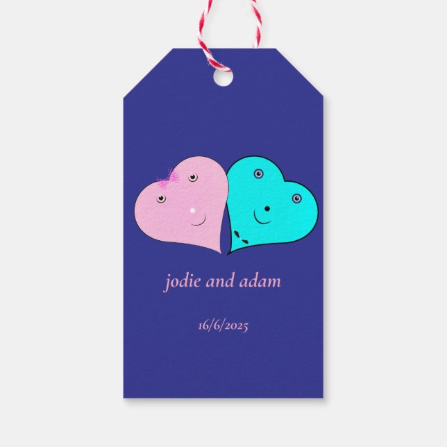  mr & mrs hearts gift tags (Back)