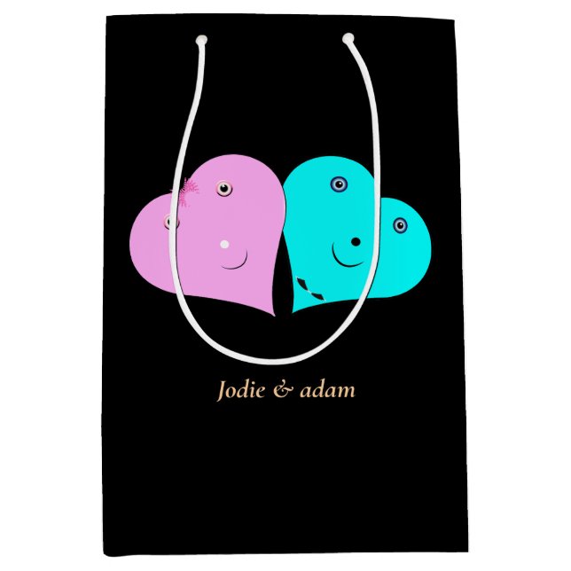  mr & mrs hearts medium gift bag (Front)