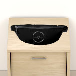 Mr mrs honeymoon black white newlyweds bum bags<br><div class="desc">Black background,  white text.  Mr mrs and a heart.
Personalise and add your names.</div>