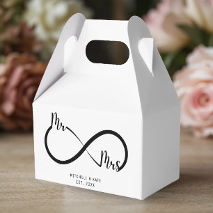 Mr & Mrs Infinity Symbol Wedding Favour Box