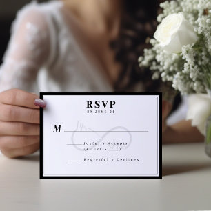 Mr & Mrs Infinity Symbol Wedding RSVP Card