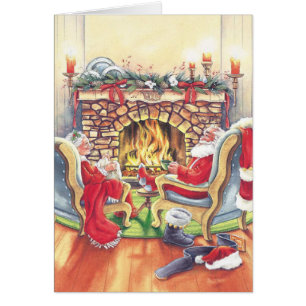 Mr Mrs Klaus Christmas customisable card