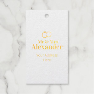 Mr & Mrs Last Name and Address Gift Tags