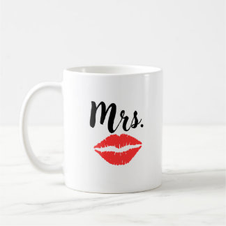 Mr. & Mrs. Lips & Moustache Couple Coffee Mug