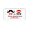 Mr. & Mrs. Lips & Moustache Wedding Address