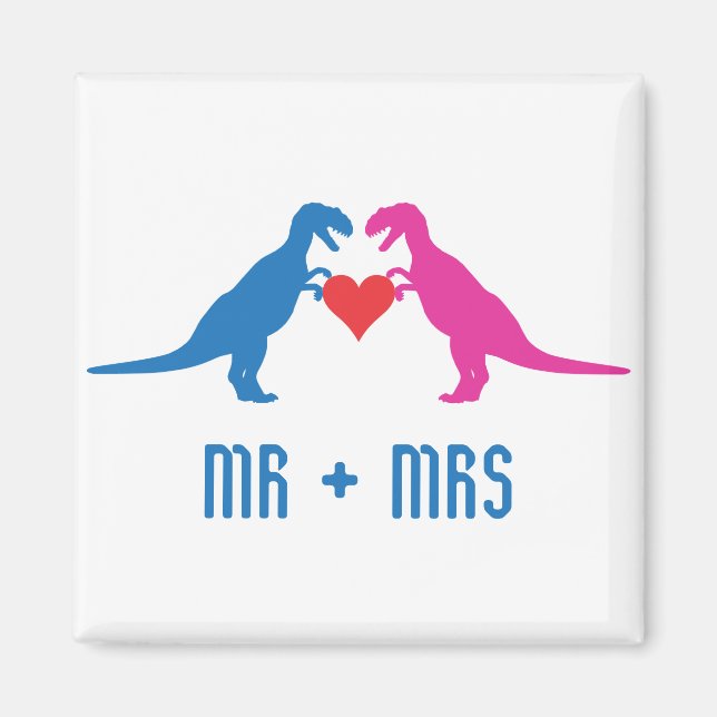 Mr+Mrs - Love Dinosaurs Magnet (Front)