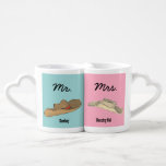 Mr & Mrs Mugs Country Style Lover's Mug Set<br><div class="desc">This is cute mug set showing pictures of cowboy and cowgirl hats. One mug says "Mr." with cowboy hat and a caption. The other mug has a picture of a cowboy hat for a woman with text that says "Mrs." and text. This beautiful mug set is customisable. Just click the...</div>