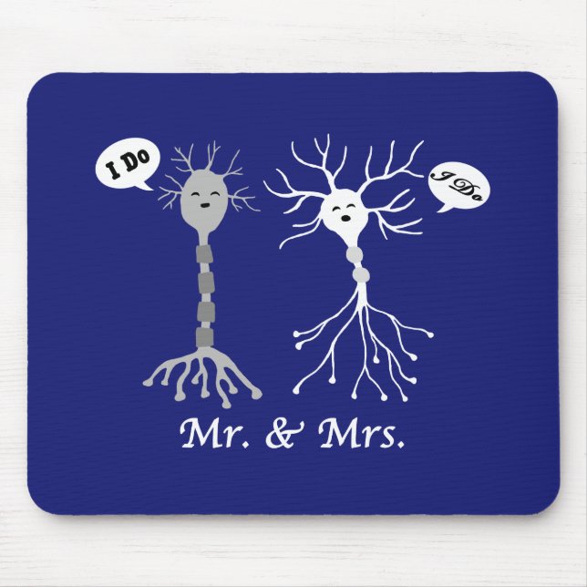 Mr. & Mrs. Neuron Mouse Pad (Front)