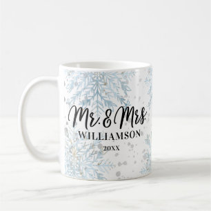 Mr & Mrs Newlyweds Christmas   Winter Wonderland Coffee Mug