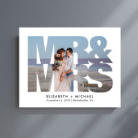 Mr Mrs Newlyweds Photo Wedding White