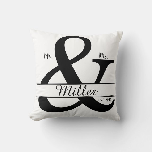 Mr. & Mrs. Personalised Cushion (Front)