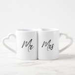 Mr.& Mrs Personalised Custom Name Minimal monogram Coffee Mug Set<br><div class="desc">Personalised Custom Name Minimal monogram Mr& Mrs wedding anniversary engagement mugs.</div>