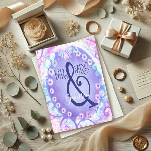 Mr. & Mrs. Personalised Name Inspirivity Elegant Card