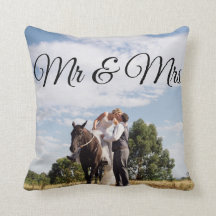 Mr & Mrs Personalised Picture Pillow