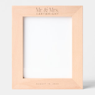 Mr Mrs Personalised Wedding Etched Frames