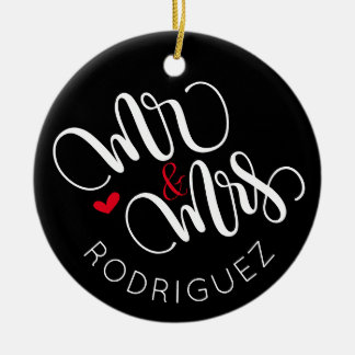 Mr & Mrs - Personalised wedding ornament