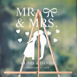 Mr. & Mrs. Personalized Wedding Acrylic Sign