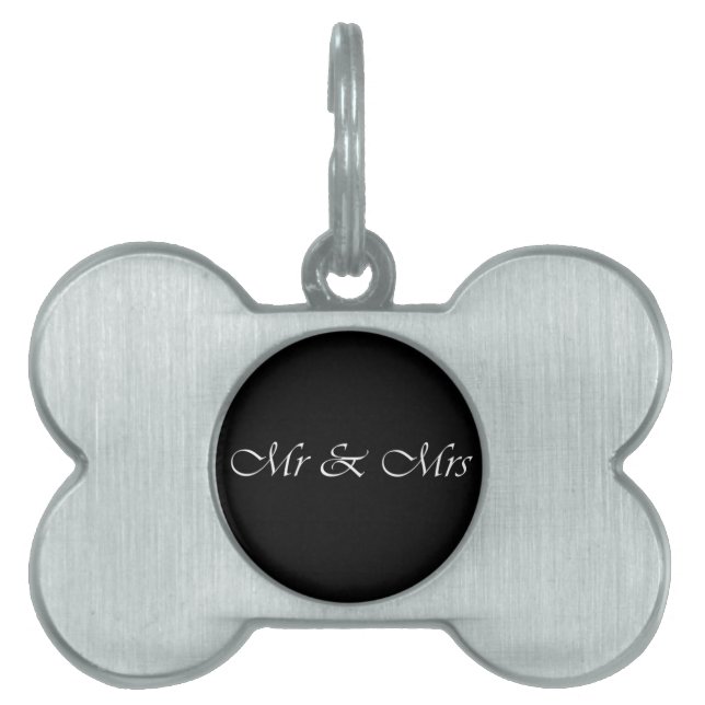 Mr & Mrs Pet Name Tag (Front)