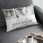 Mr & Mrs Photo Collage Modern Monogram Pillow<br><div class="desc">Customise this modern multi-photo "Mr. & Mrs." pillow with your own photos and text.</div>