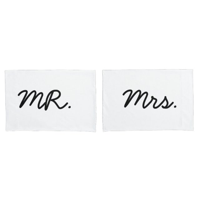 Mr. & Mrs. Pillow Cases Set (Front-Set)