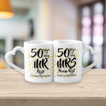 Mr Mrs Right Fun Golden 50th Anniversary Coffee Mug Set<br><div class="desc">Personalise with the names and wedding year of the happy couple. A fun,  unique and customisable gift to celebrate anyone's golden wedding anniversary. Designed by Thisisnotme©</div>