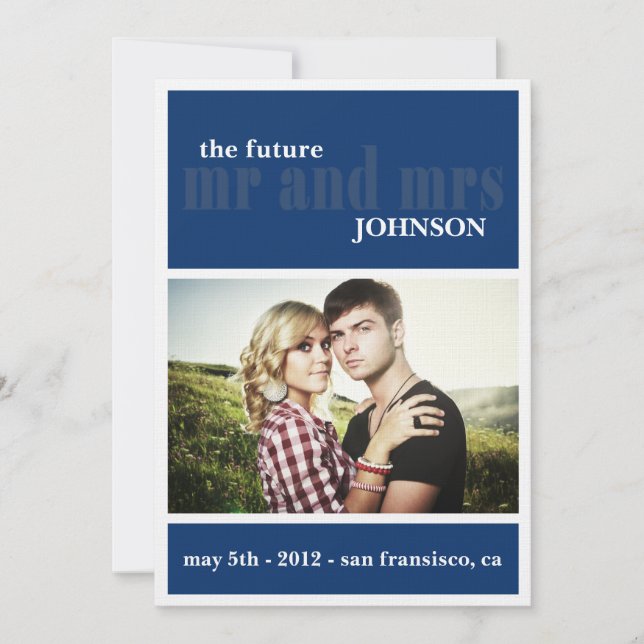 MR. & MRS Save the date Invitation (Front)