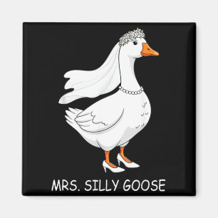 Mr Mrs Silly Goose Couple Matching Wedding Funny Magnet