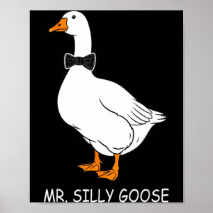 Mr Mrs Silly Goose Couple Matching Wedding Funny Poster