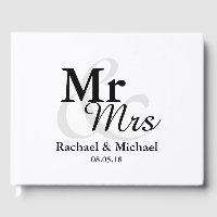 Mr&Mrs Simple Elegant Typography Wedding