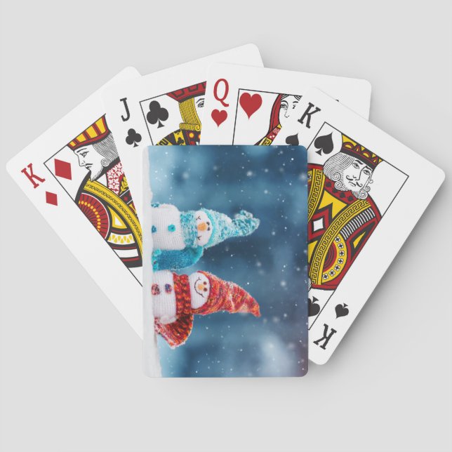 Mr. & Mrs. Snowman playing cards (Back)